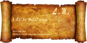 Löb Múzsa névjegykártya